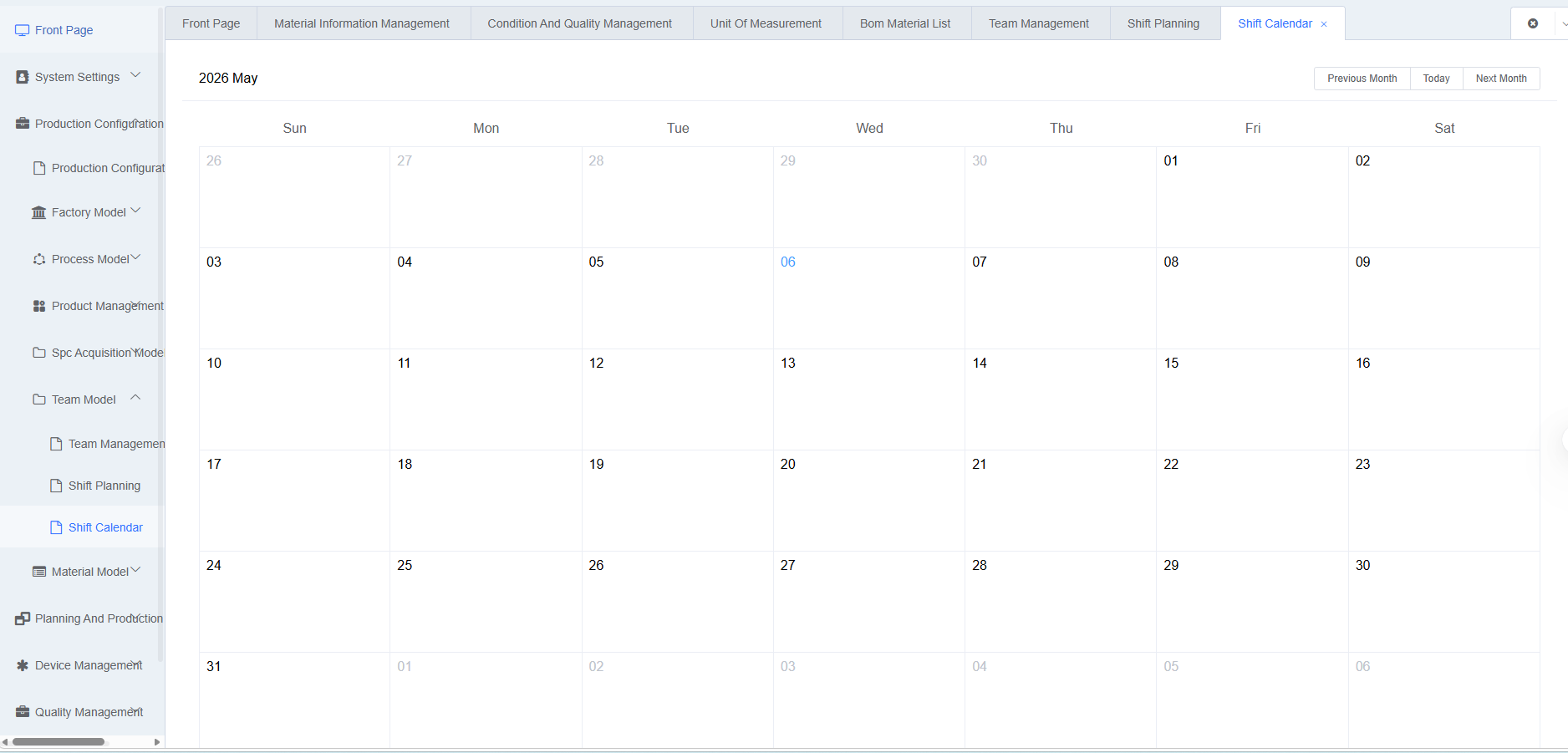 Schedule Calendar Screenshot