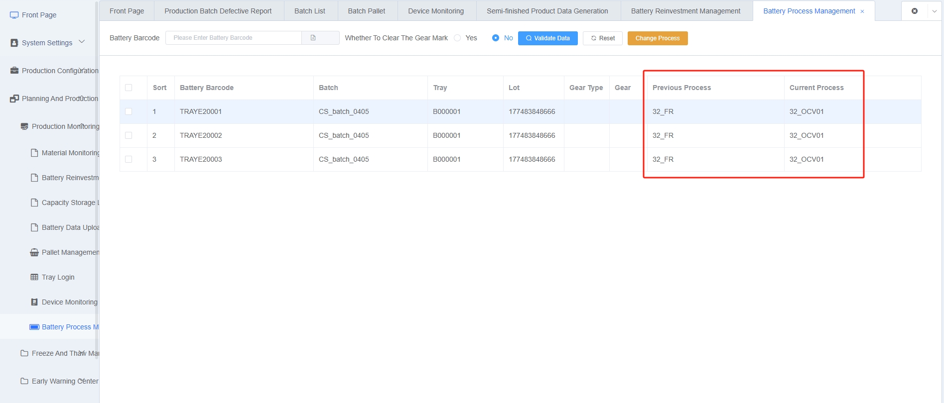 Data Verification After Entry Screenshot
