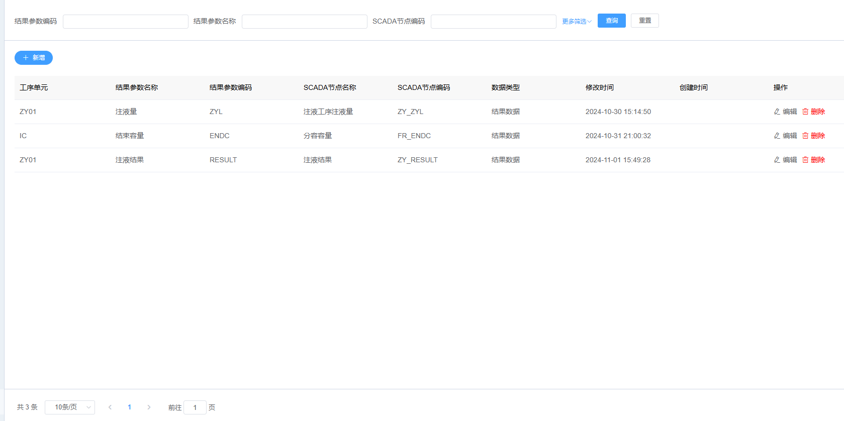 图片：SCADA点位绑定列表截图