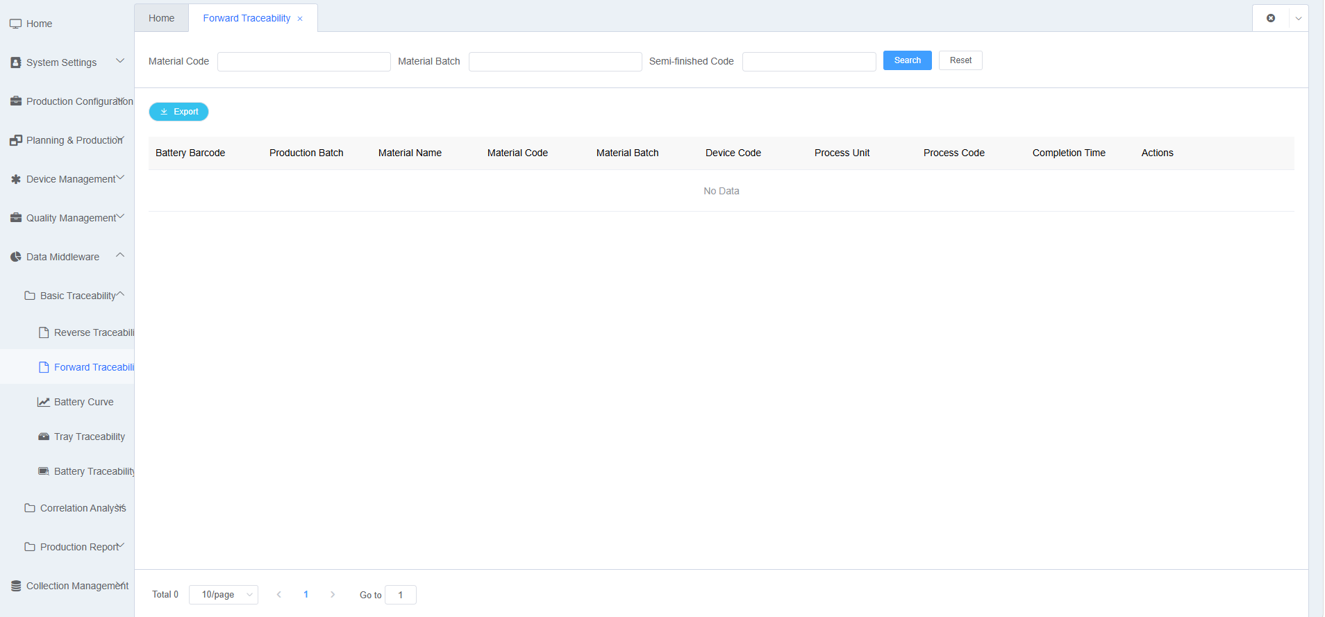 Positive Direction Traceability Feature Screenshot