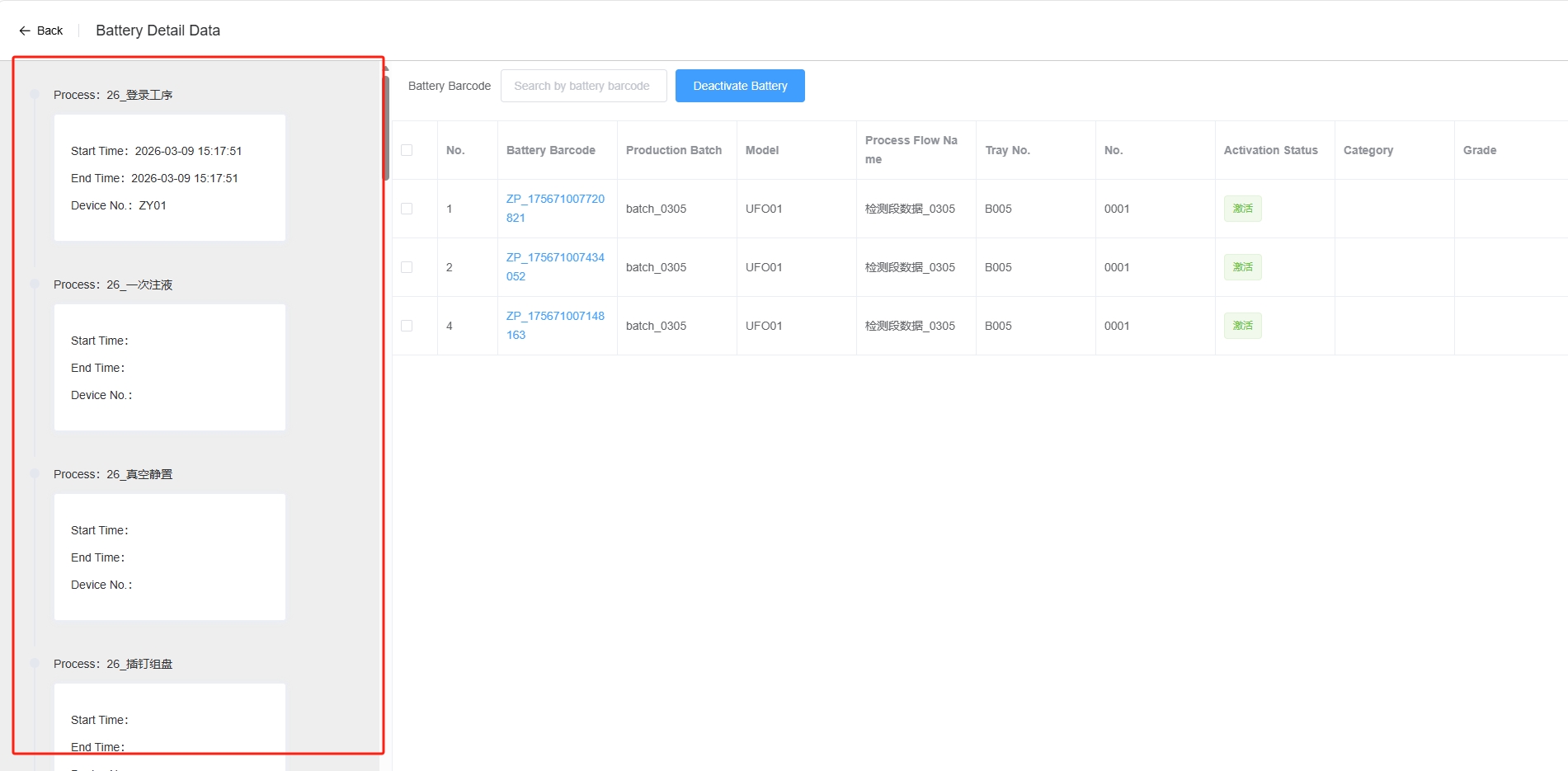 Process Timeline Screenshot