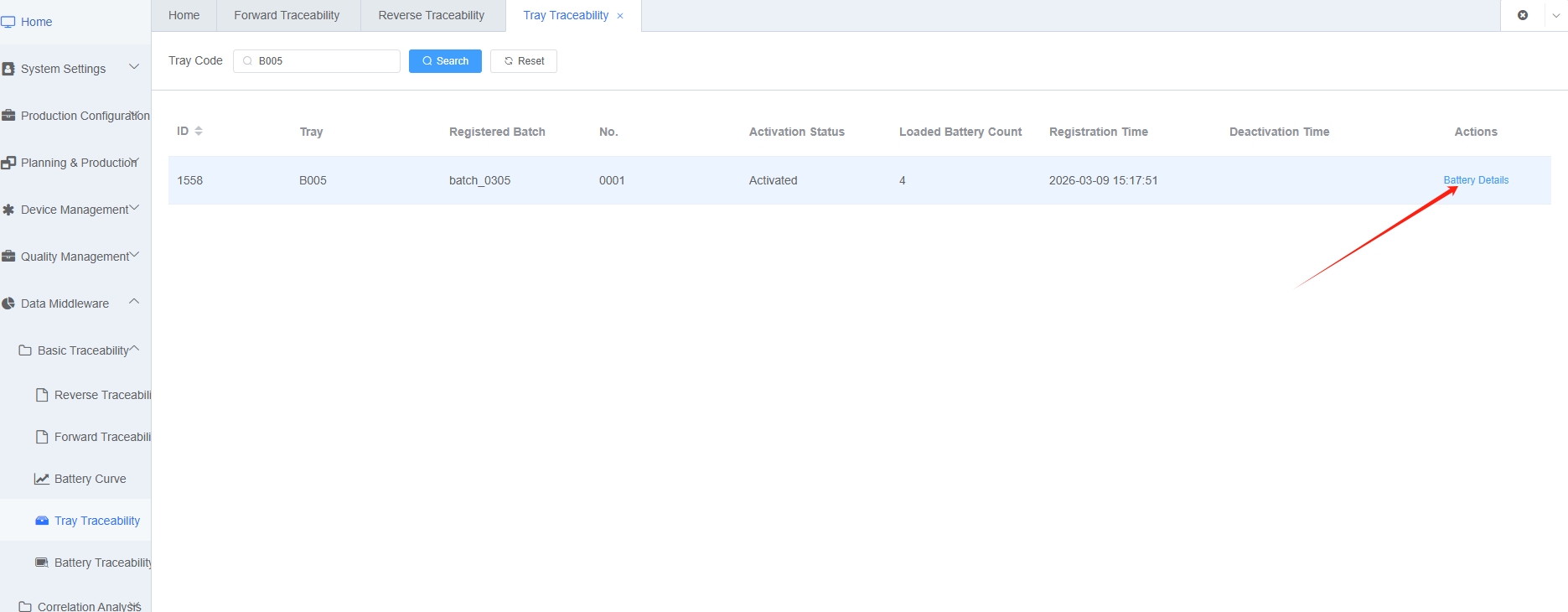 Battery Details Drawer Panel Screenshot