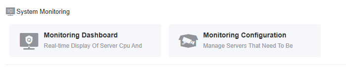 Monitoring Configuration Screenshot