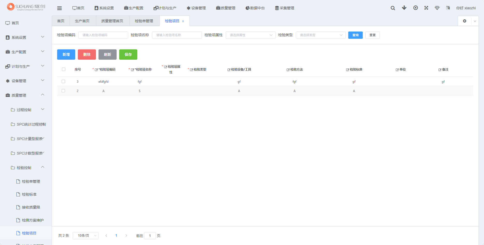 图片：检验项目列表截图